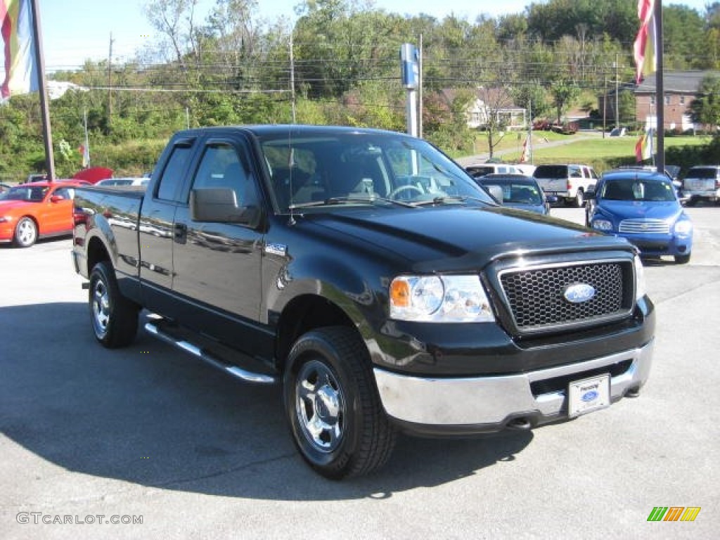 2006 F150 XLT SuperCab 4x4 - Black / Medium Flint photo #4