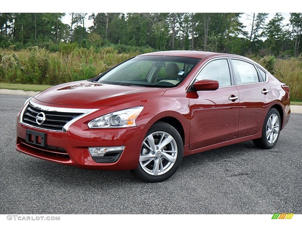 2013 Altima 2.5 SV - Cayenne Red / Beige photo #1