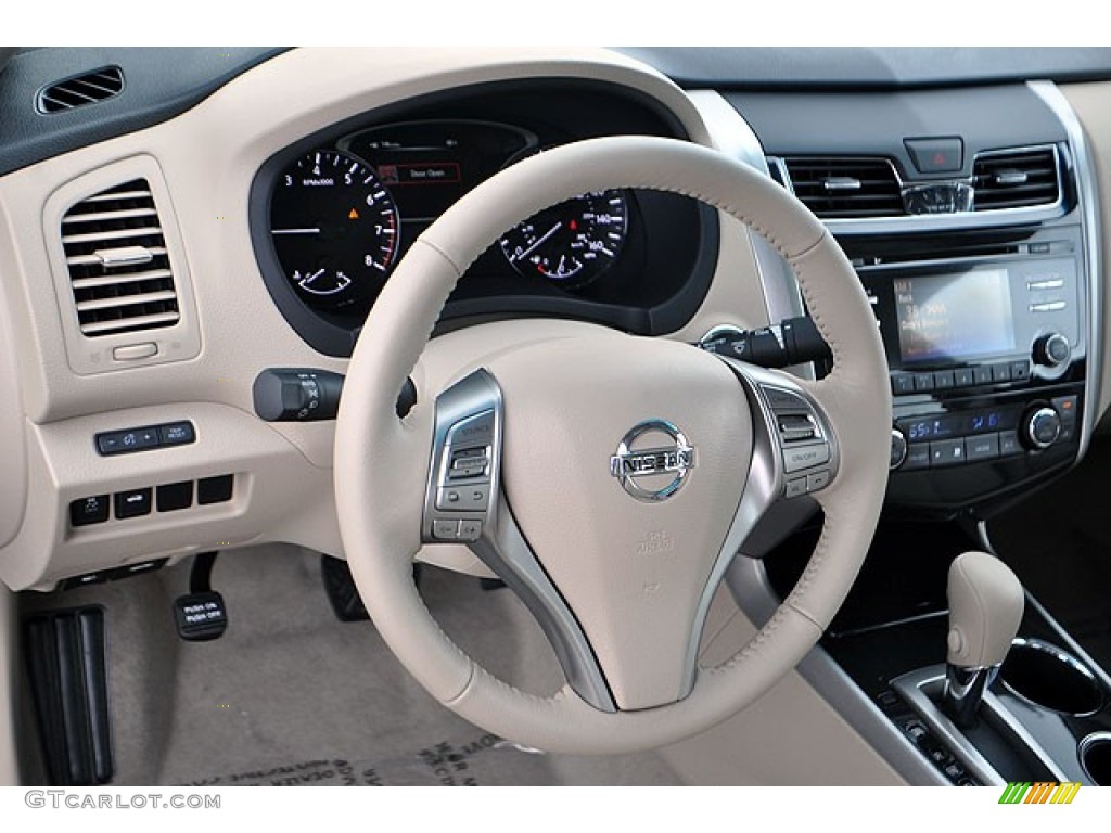 2013 Nissan Altima 2.5 SV Beige Steering Wheel Photo #72045028