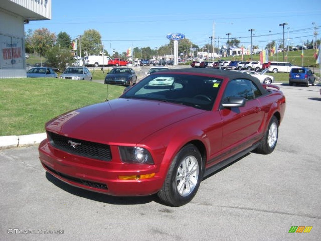2006 Mustang V6 Premium Convertible - Redfire Metallic / Dark Charcoal photo #2