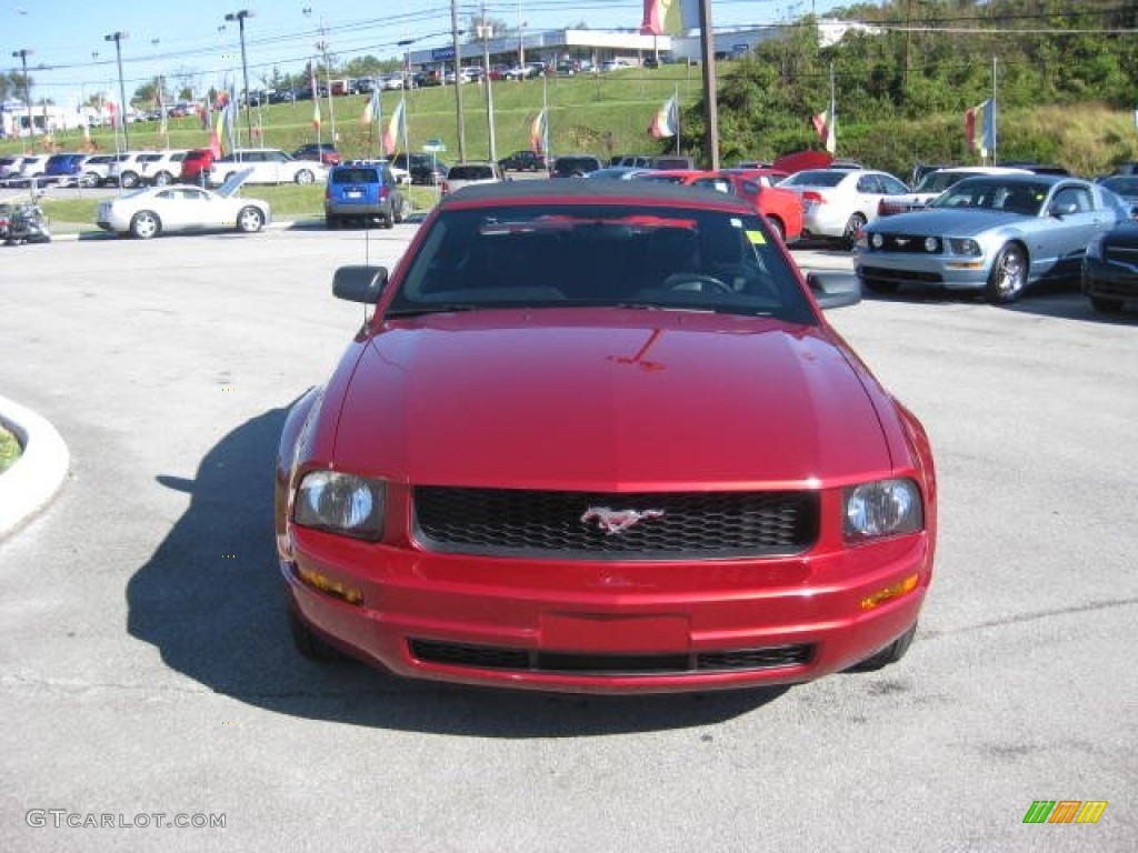 2006 Mustang V6 Premium Convertible - Redfire Metallic / Dark Charcoal photo #3