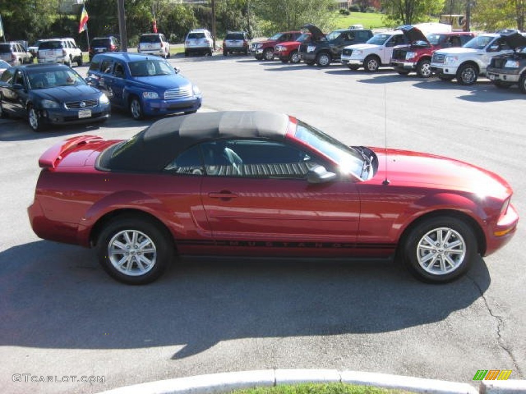 2006 Mustang V6 Premium Convertible - Redfire Metallic / Dark Charcoal photo #5