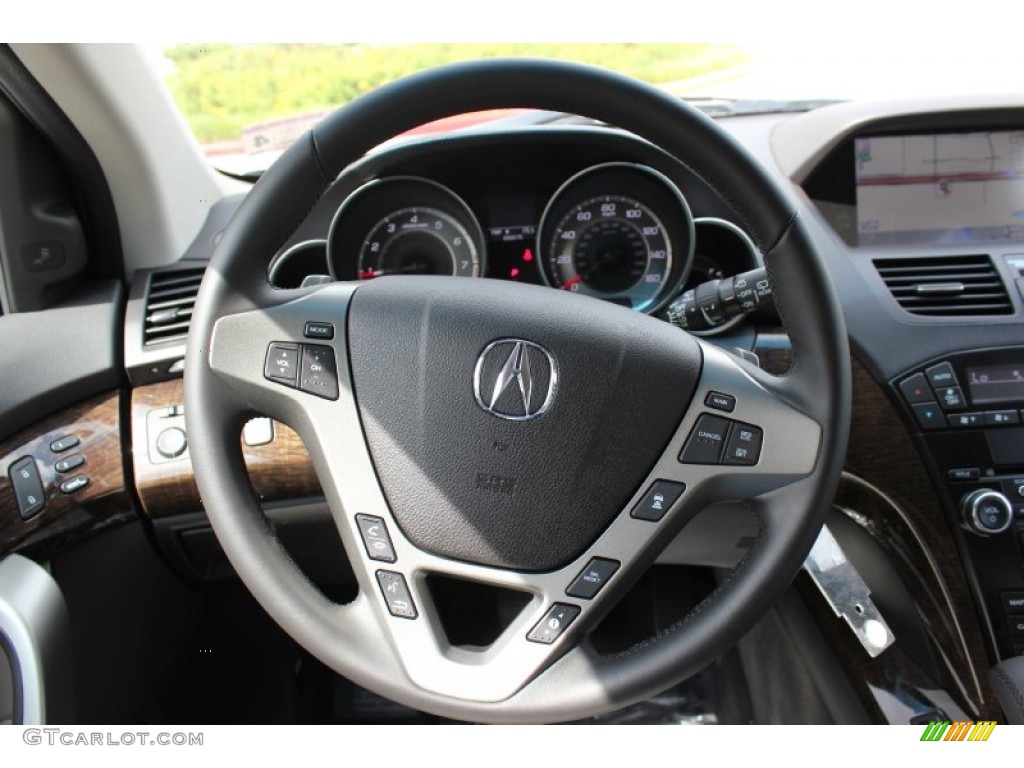 2013 Acura MDX SH-AWD Advance Graystone Steering Wheel Photo #72048394