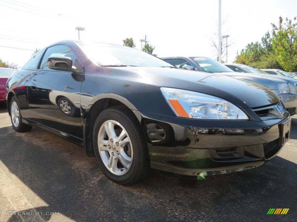 2007 Accord EX-L Coupe - Nighthawk Black Pearl / Black photo #4