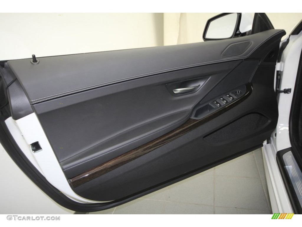 2013 BMW 6 Series 650i Convertible Black Door Panel Photo #72049972