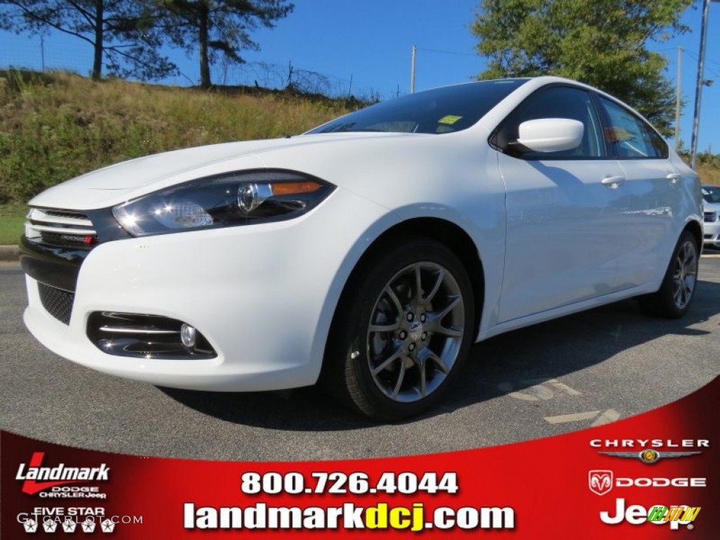 Bright White Dodge Dart