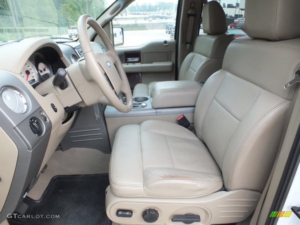 2006 F150 Lariat SuperCrew - Oxford White / Tan photo #3