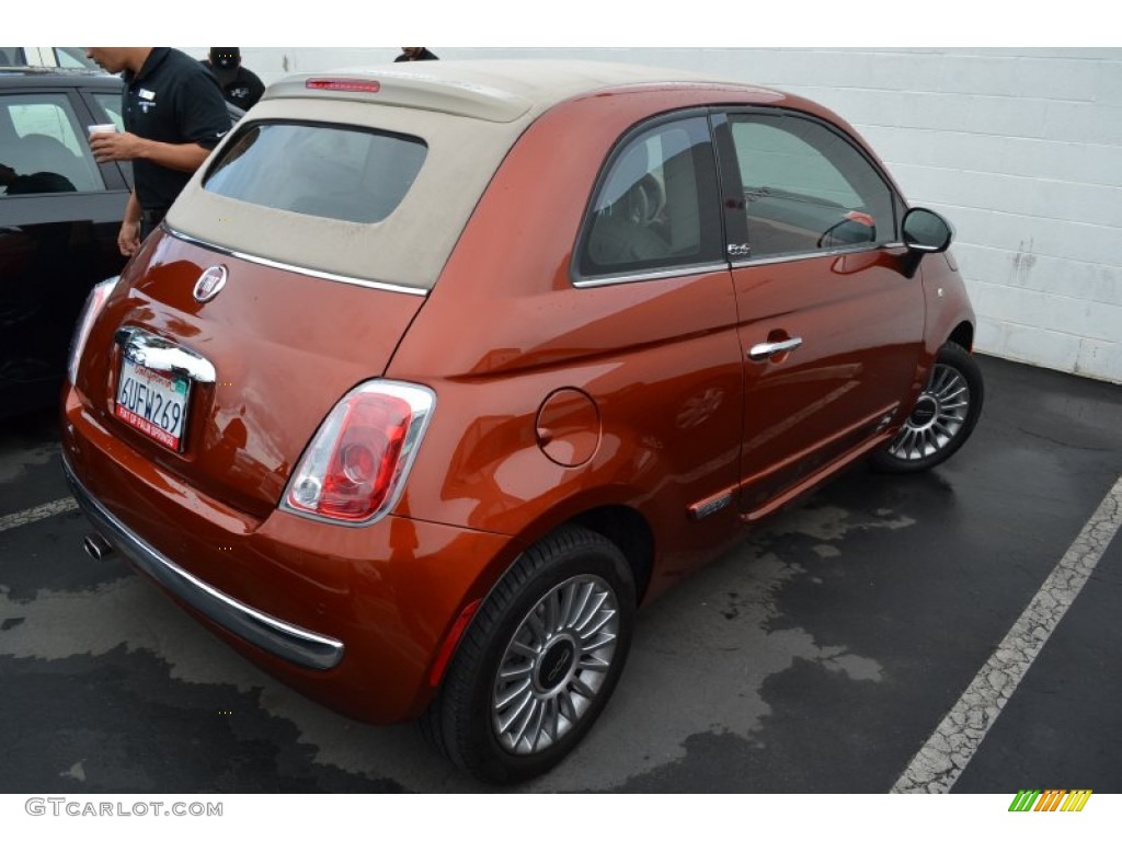 Rame (Copper Orange) 2012 Fiat 500 c cabrio Lounge Exterior Photo #72052030