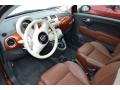 Pelle Marrone/Avorio (Brown/Ivory) 2012 Fiat 500 c cabrio Lounge Interior Color