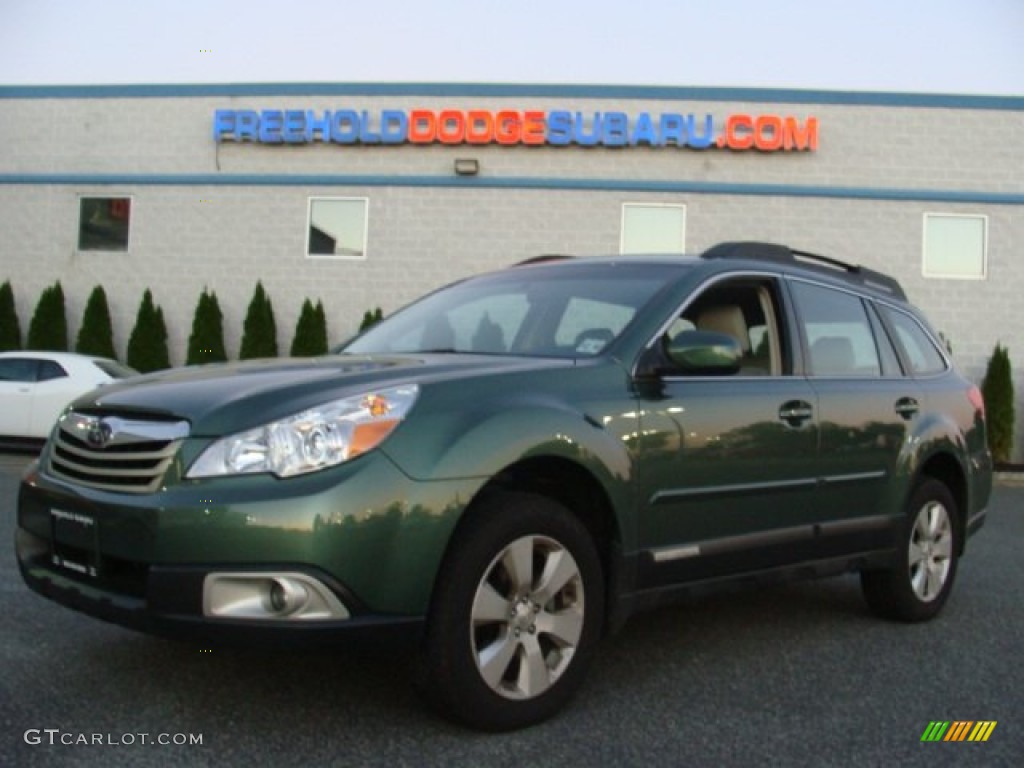 2012 Outback 2.5i - Cypress Green Pearl / Off Black photo #1