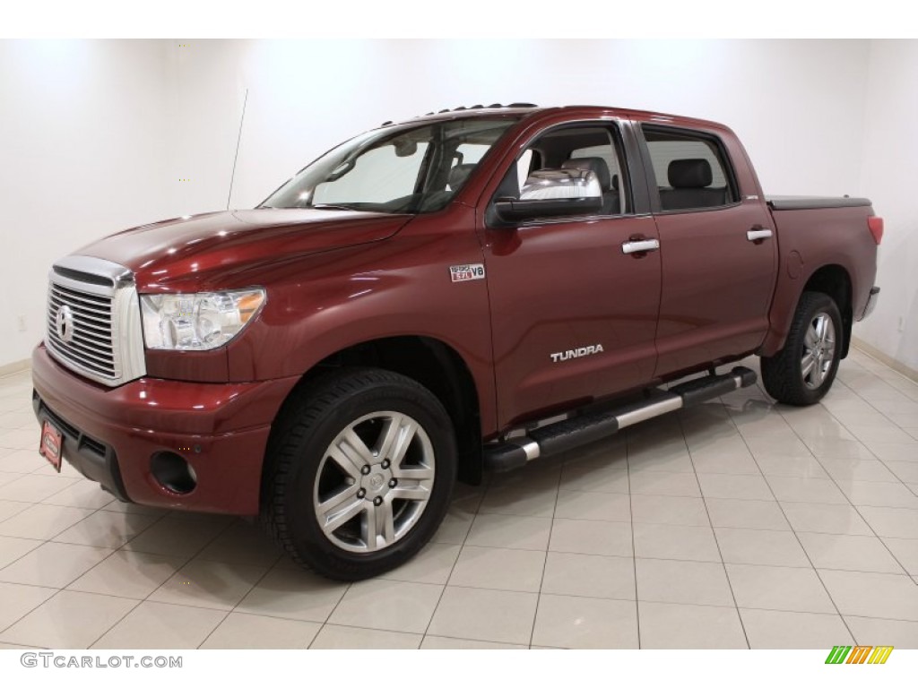 2010 Tundra Limited CrewMax 4x4 - Salsa Red Pearl / Graphite Gray photo #4