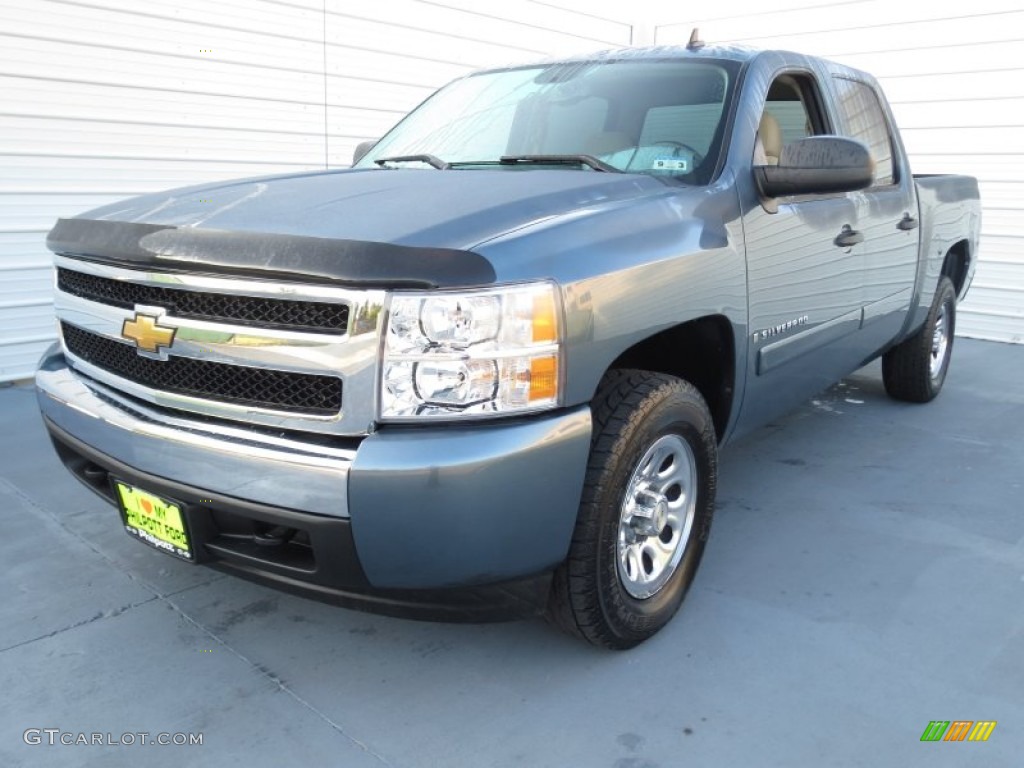 2008 Silverado 1500 LT Crew Cab - Blue Granite Metallic / Light Titanium/Ebony Accents photo #6