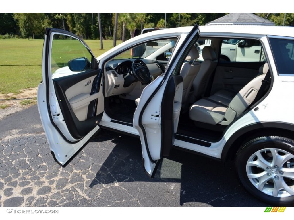 2011 CX-9 Touring - Crystal White Pearl Mica / Sand photo #11