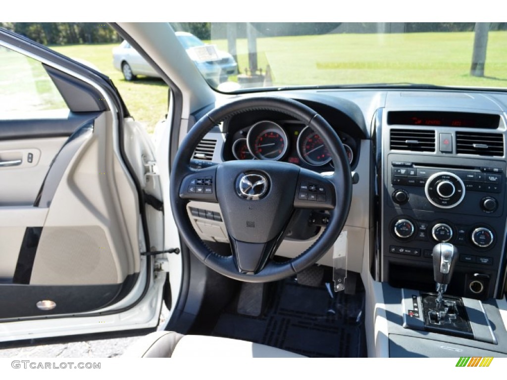 2011 CX-9 Touring - Crystal White Pearl Mica / Sand photo #15