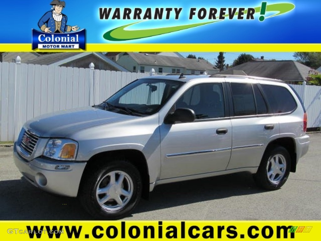 2007 Envoy SLT 4x4 - Liquid Silver Metallic / Light Gray photo #1