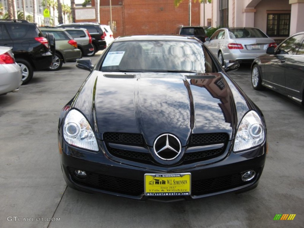 2009 SLK 350 Roadster - Capri Blue Metallic / Black/Beige photo #6