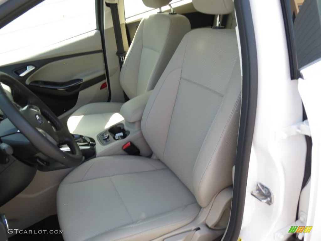 Electric Medium Light Stone Eco-friendly Cloth Interior 2013 Ford Focus Electric Hatchback Photo #72062440