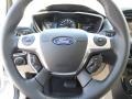 2013 Ford Focus Electric Medium Light Stone Eco-friendly Cloth Interior Steering Wheel Photo