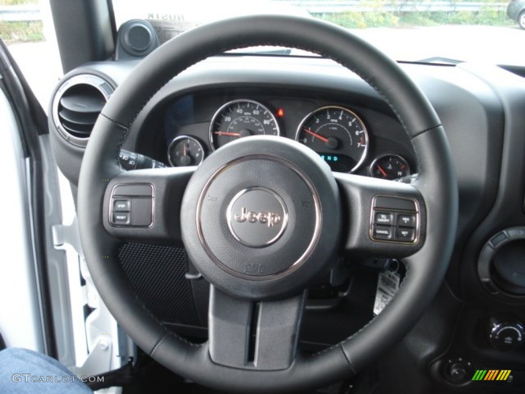 2013 Jeep Wrangler Sport S 4x4 Black Steering Wheel Photo #72064882