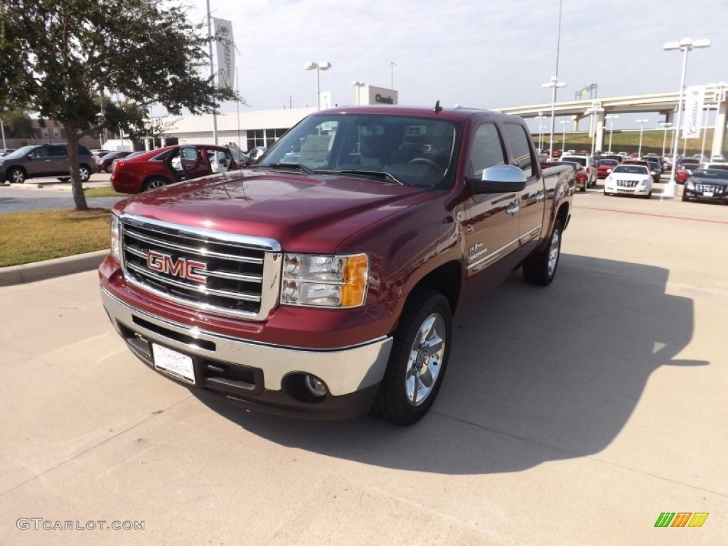 2013 Sierra 1500 SLE Crew Cab - Sonoma Red Metallic / Ebony photo #1
