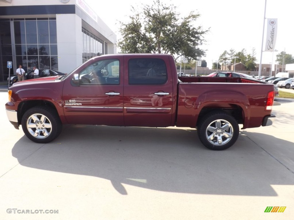 2013 Sierra 1500 SLE Crew Cab - Sonoma Red Metallic / Ebony photo #2