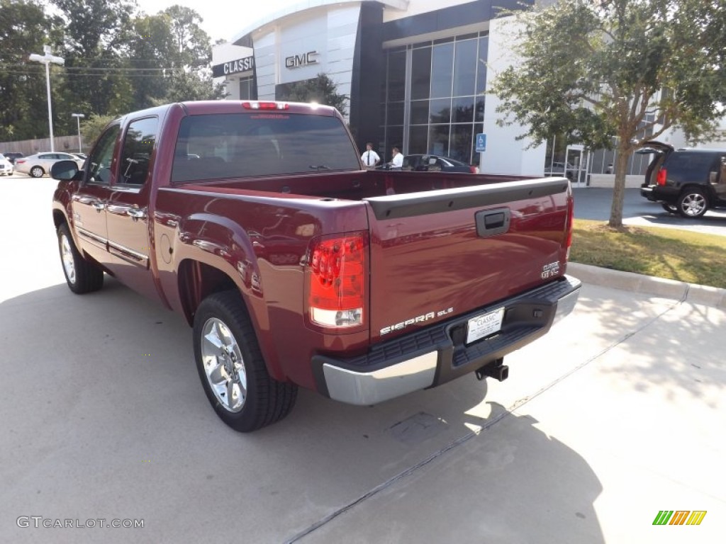 2013 Sierra 1500 SLE Crew Cab - Sonoma Red Metallic / Ebony photo #3
