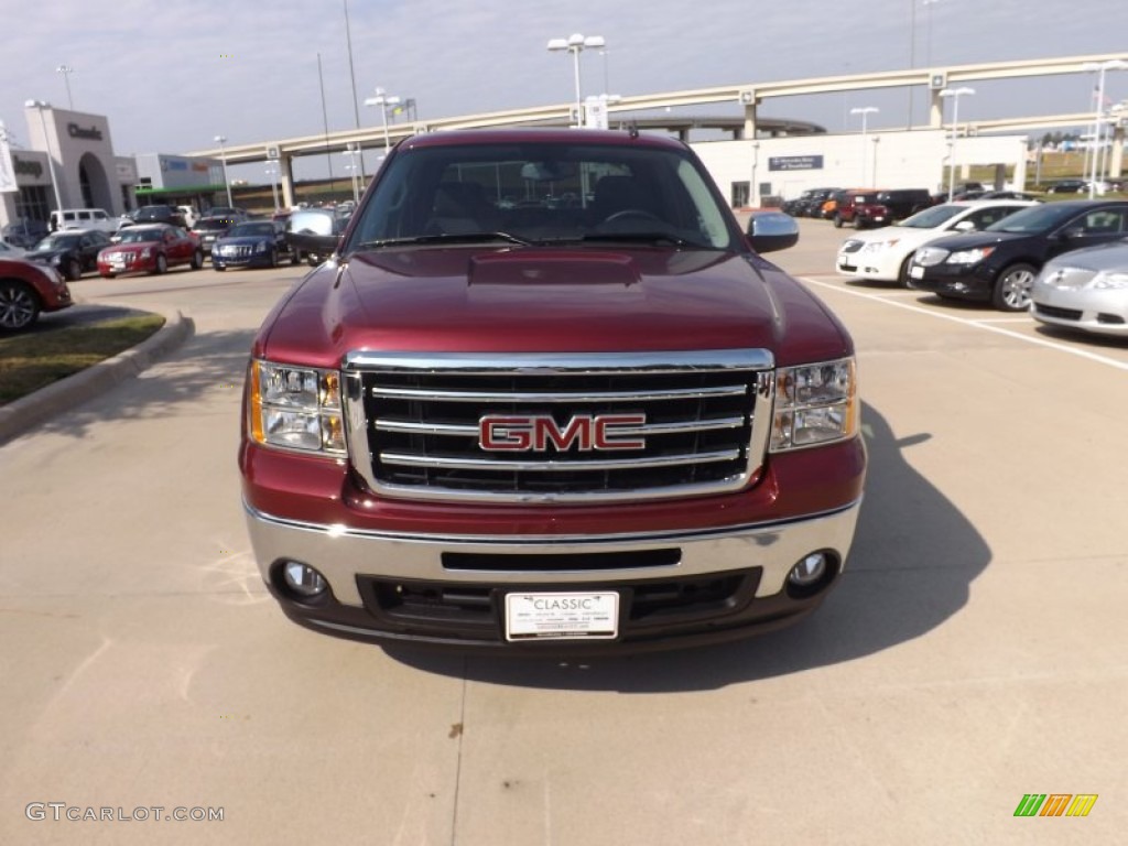 2013 Sierra 1500 SLE Crew Cab - Sonoma Red Metallic / Ebony photo #7