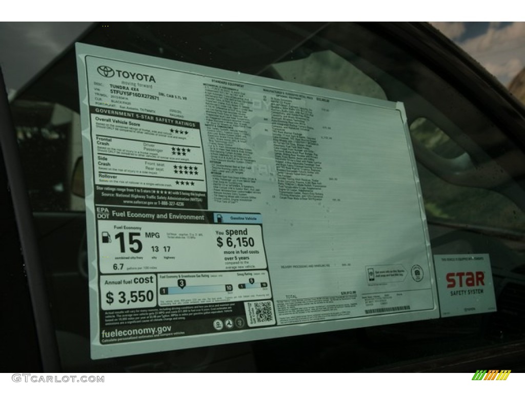 2013 Toyota Tundra TRD Rock Warrior Double Cab 4x4 Window Sticker Photo #72068539