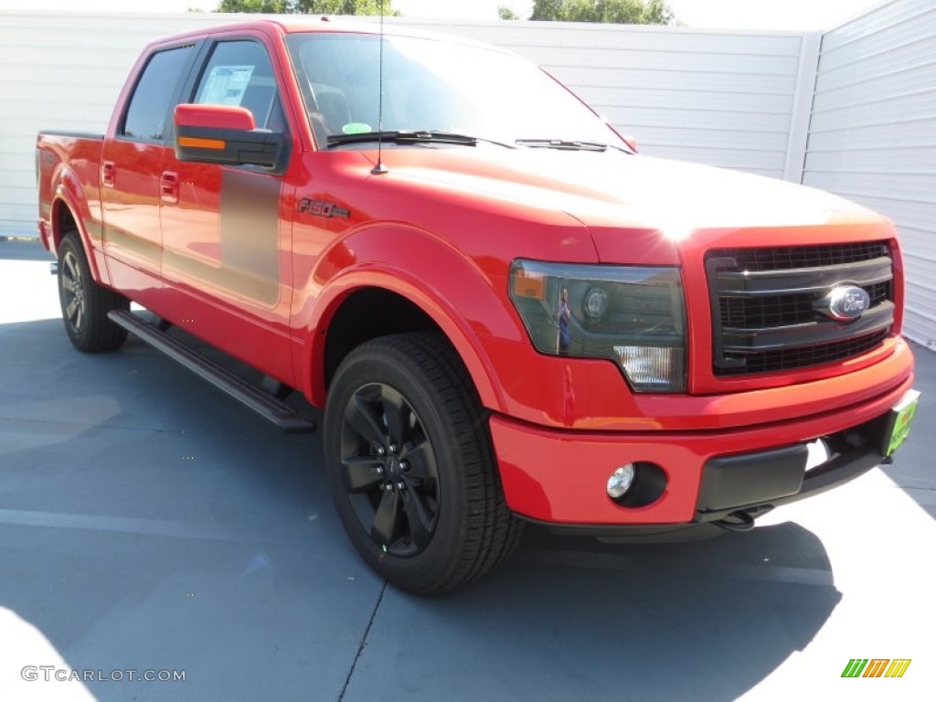 Race Red 2013 Ford F150 FX4 SuperCrew 4x4 Exterior Photo #72068649