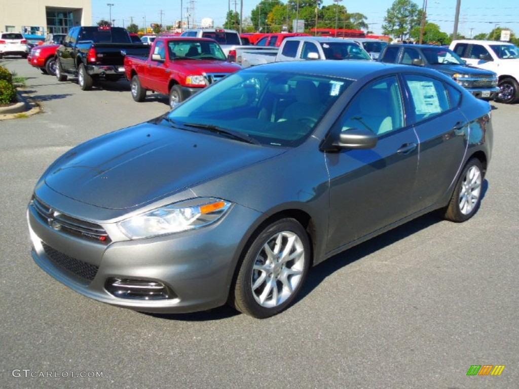 2013 Dart SXT - Tungsten Metallic / Black/Light Diesel Gray photo #1