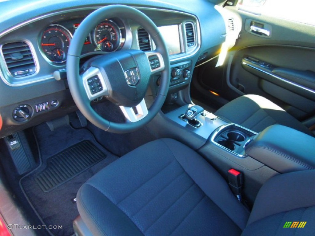 Black Interior 2013 Dodge Charger SXT Photo #72073480