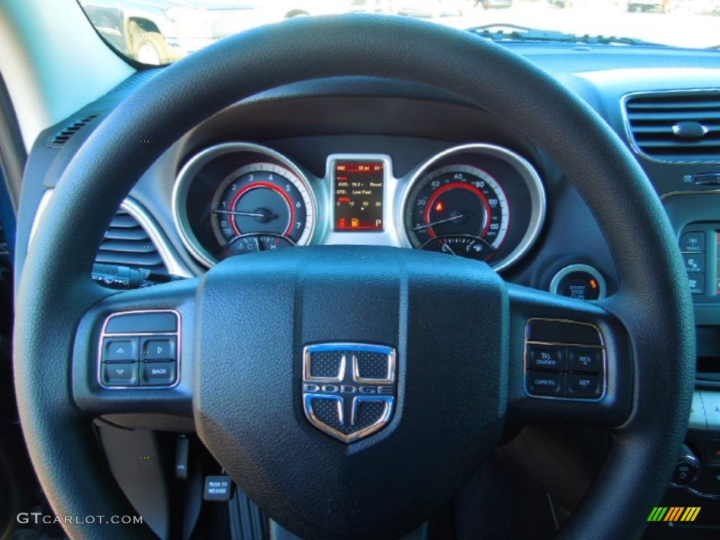 2013 Dodge Journey SXT Black Steering Wheel Photo #72073870