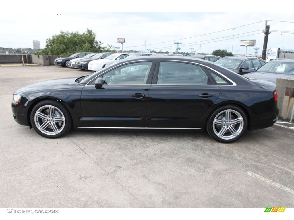 Phantom Black Pearl Effect 2013 Audi A8 L 4.0T quattro Exterior Photo #72074371