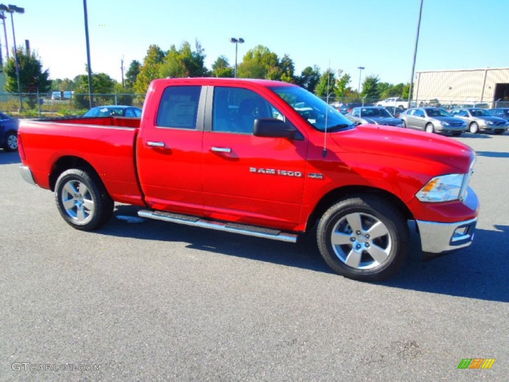 2012 Ram 1500 Big Horn Quad Cab - Flame Red / Dark Slate Gray/Medium Graystone photo #6