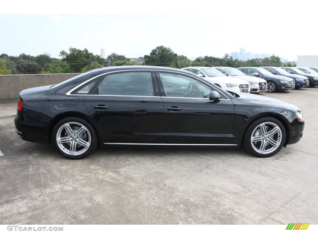 Phantom Black Pearl Effect 2013 Audi A8 L 4.0T quattro Exterior Photo #72074460