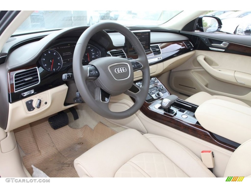 Velvet Beige Interior 2013 Audi A8 L 4.0T quattro Photo #72074503