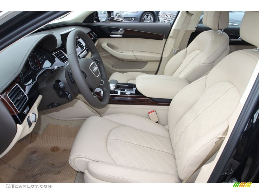 Velvet Beige Interior 2013 Audi A8 L 4.0T quattro Photo #72074527
