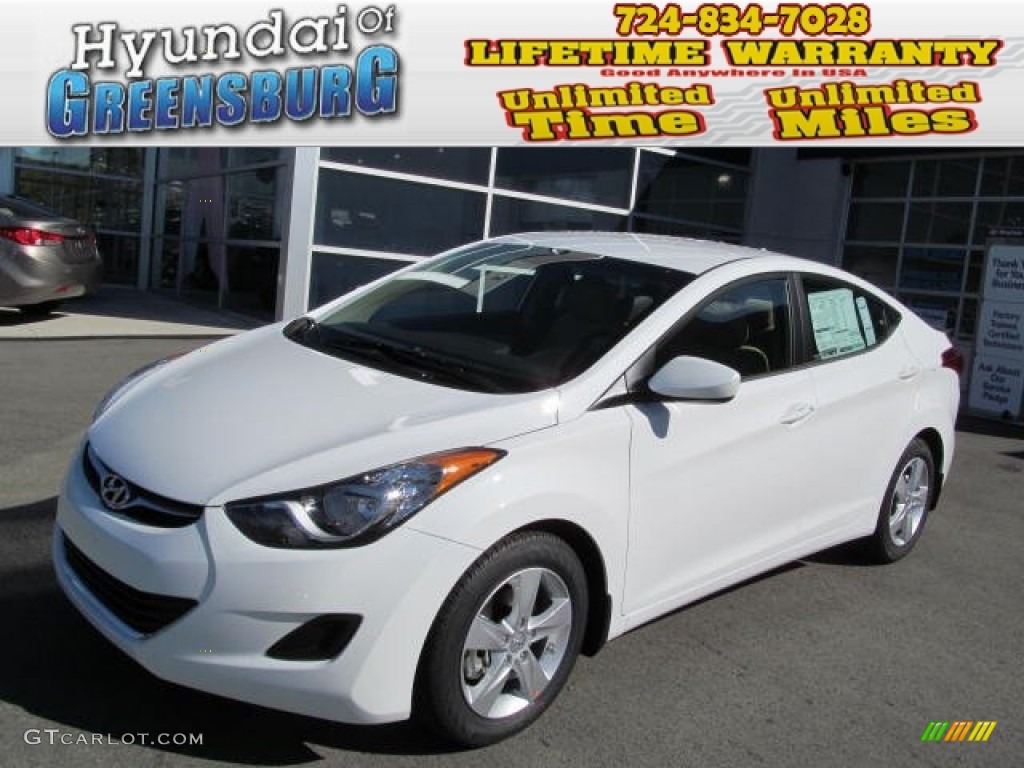 2013 Elantra GLS - Shimmering White / Beige photo #1
