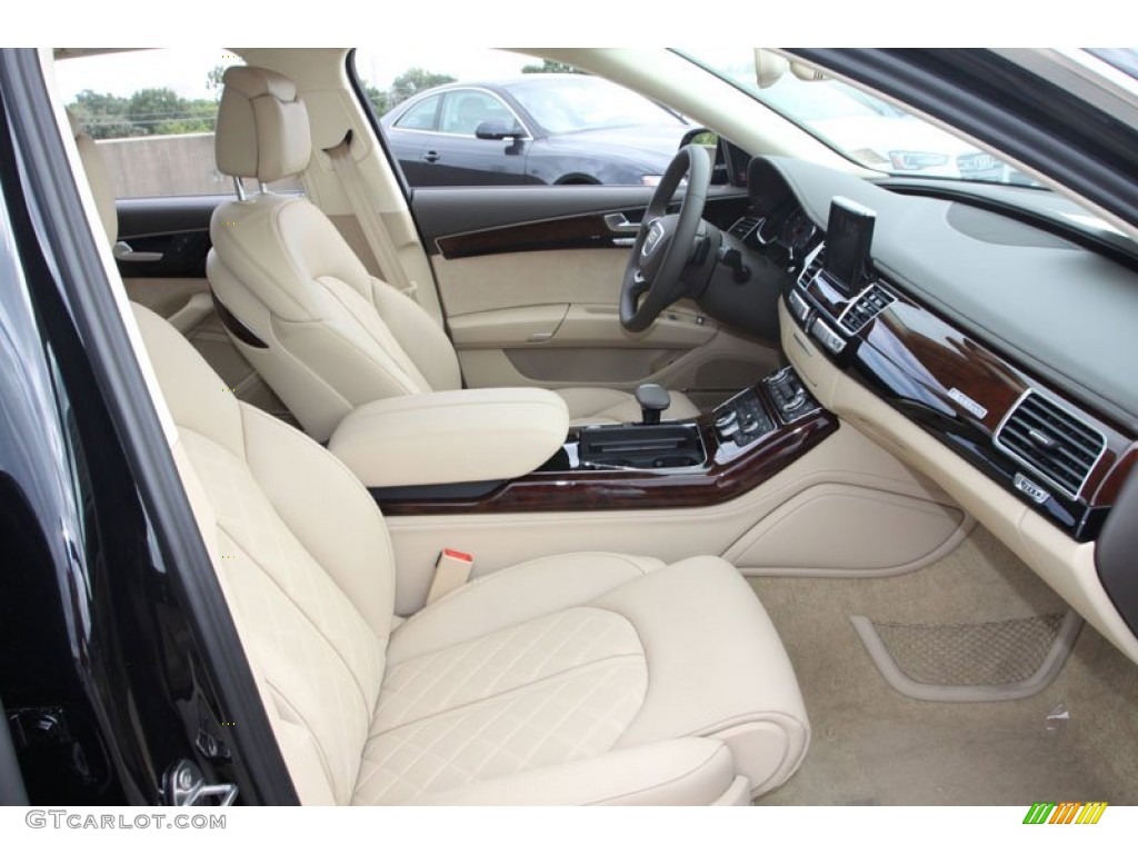 Velvet Beige Interior 2013 Audi A8 L 4.0T quattro Photo #72074917