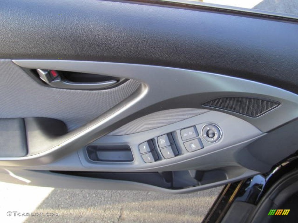 2013 Elantra GLS - Midnight Black / Gray photo #6