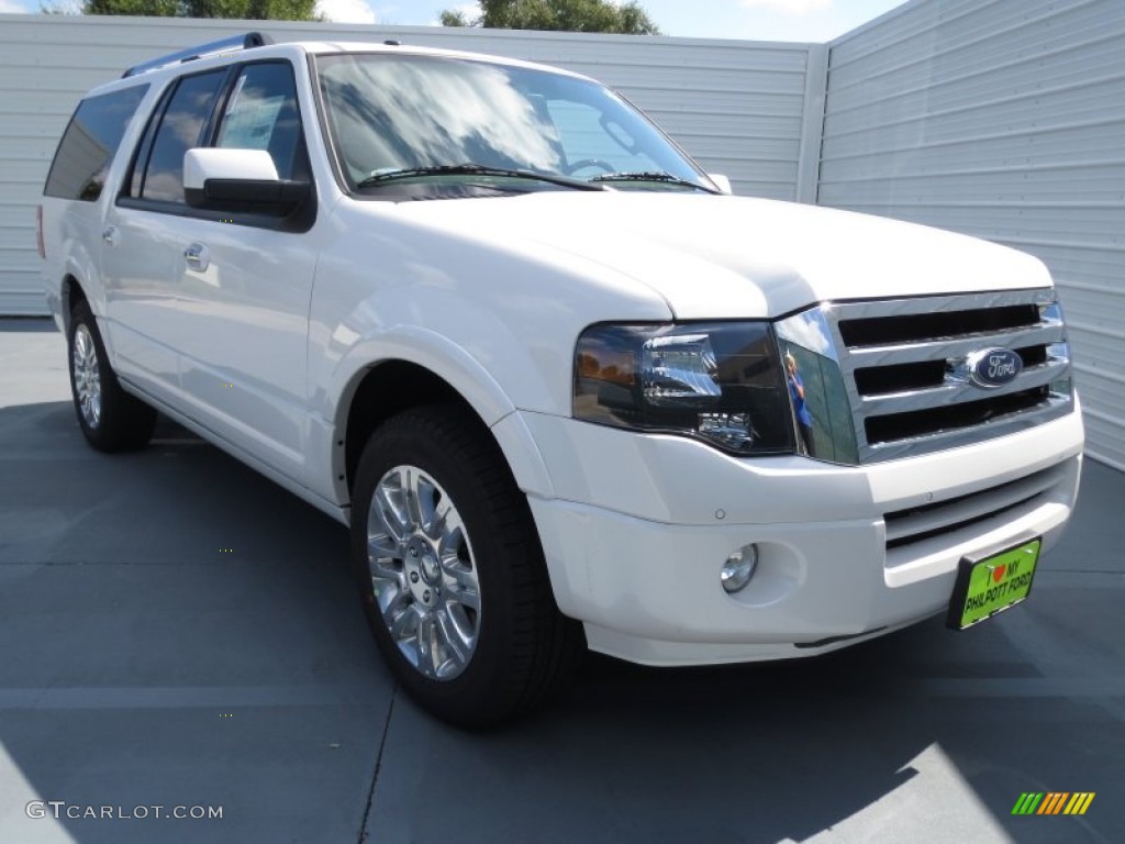 2013 Expedition EL Limited - White Platinum Tri-Coat / Charcoal Black photo #1