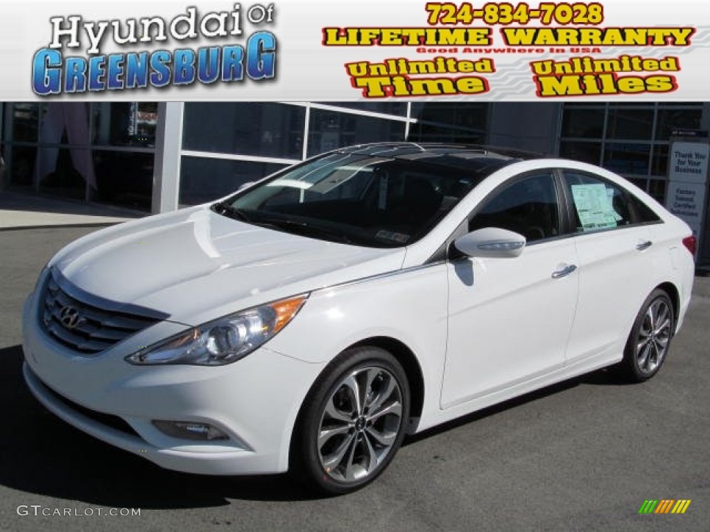 2013 Sonata Limited 2.0T - Shimmering White / Black photo #1