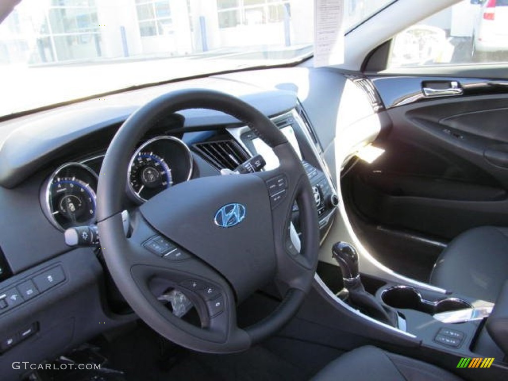2013 Sonata Limited 2.0T - Shimmering White / Black photo #7