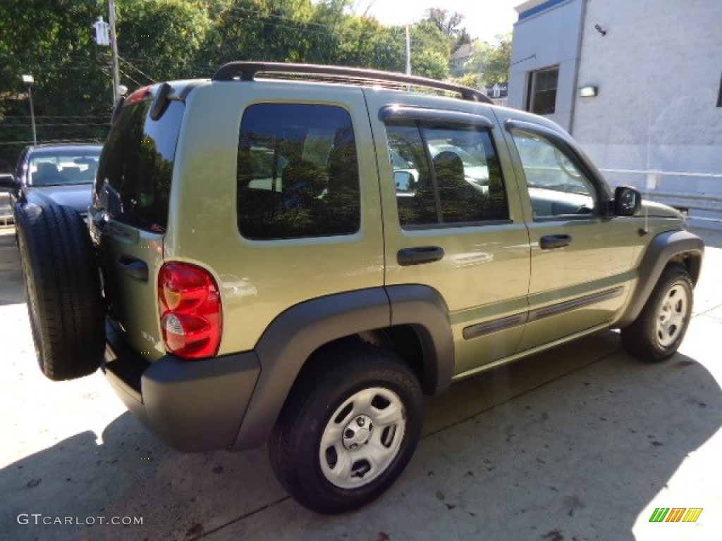 2004 Liberty Sport 4x4 - Cactus Green Pearl / Dark Slate Gray photo #4