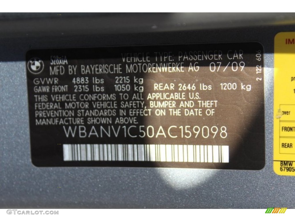 2010 5 Series 528i xDrive Sedan - Space Grey Metallic / Black photo #33