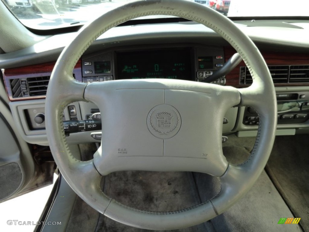 1996 Cadillac DeVille Sedan Neutral Shale Steering Wheel Photo #72082611