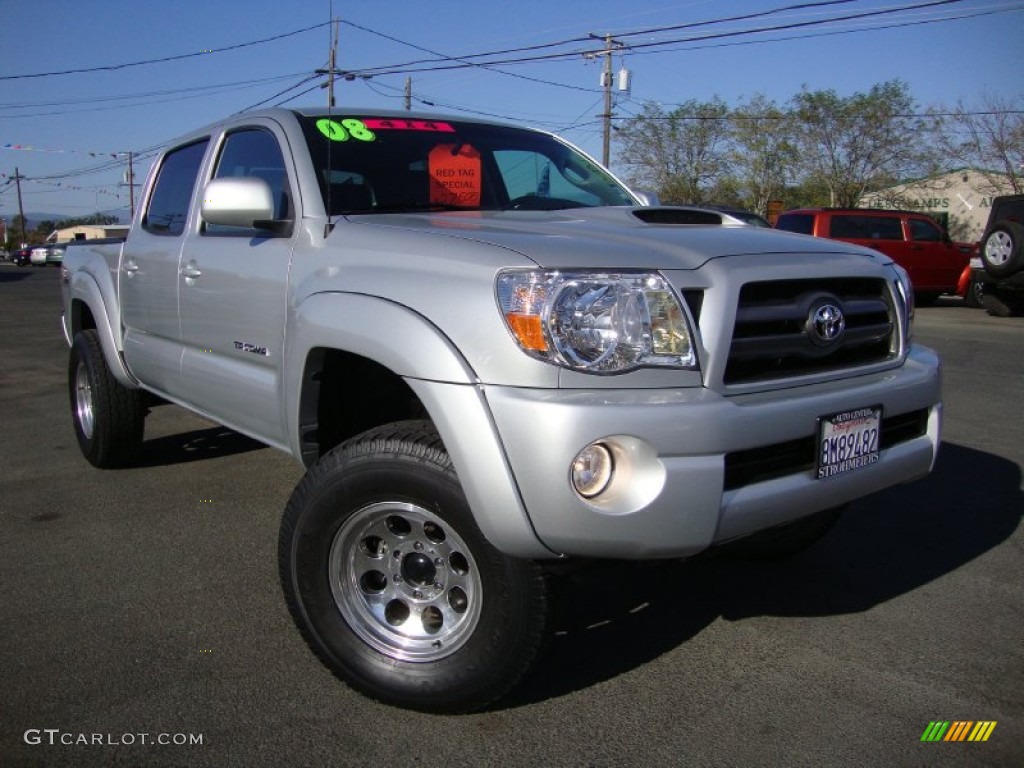 2008 Tacoma V6 TRD Sport Double Cab 4x4 - Silver Streak Mica / Graphite Gray photo #1