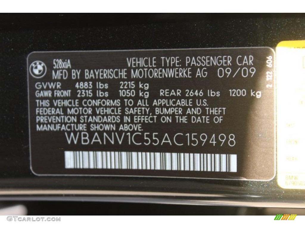 2010 5 Series 528i xDrive Sedan - Black Sapphire Metallic / Black photo #33