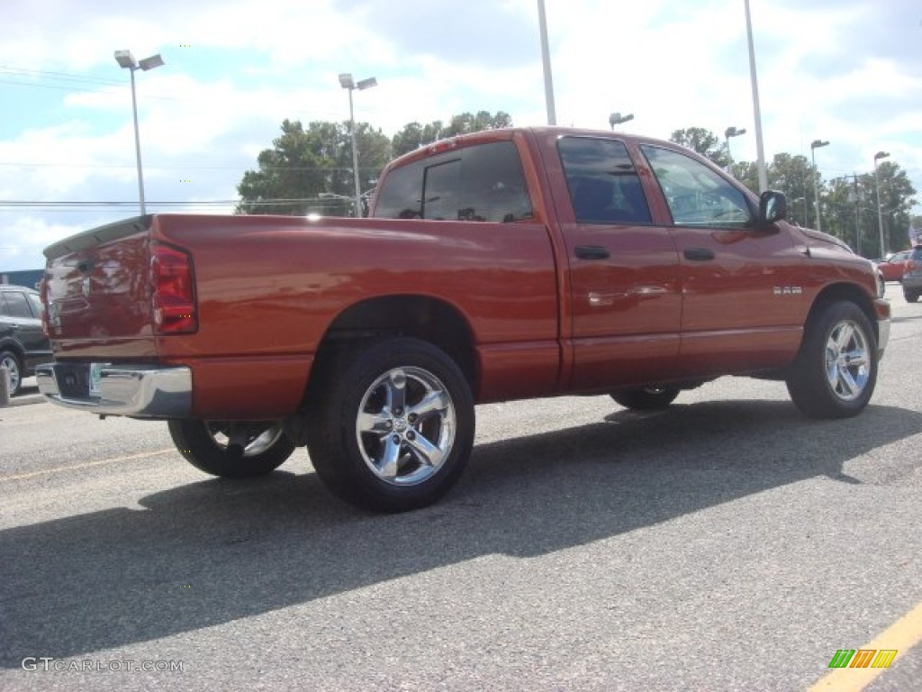 2008 Ram 1500 Big Horn Edition Quad Cab - Sunburst Orange Pearl / Medium Slate Gray photo #5