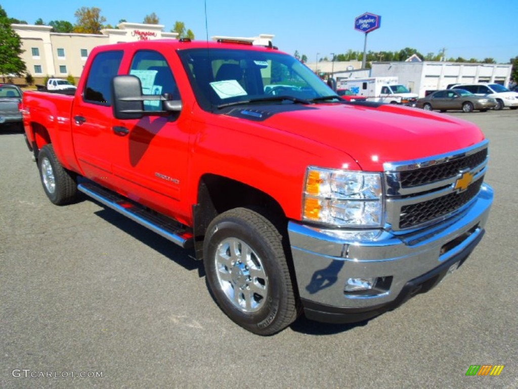Victory Red 2013 Chevrolet Silverado 2500HD LT Crew Cab 4x4 Exterior Photo #72088123
